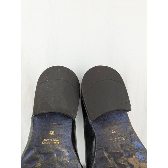 Jo Ghost Men’s Slip-On Shoes EU 39 US 6.5 Italy Distressed Leather Resoled Heels - Picture 6 of 16